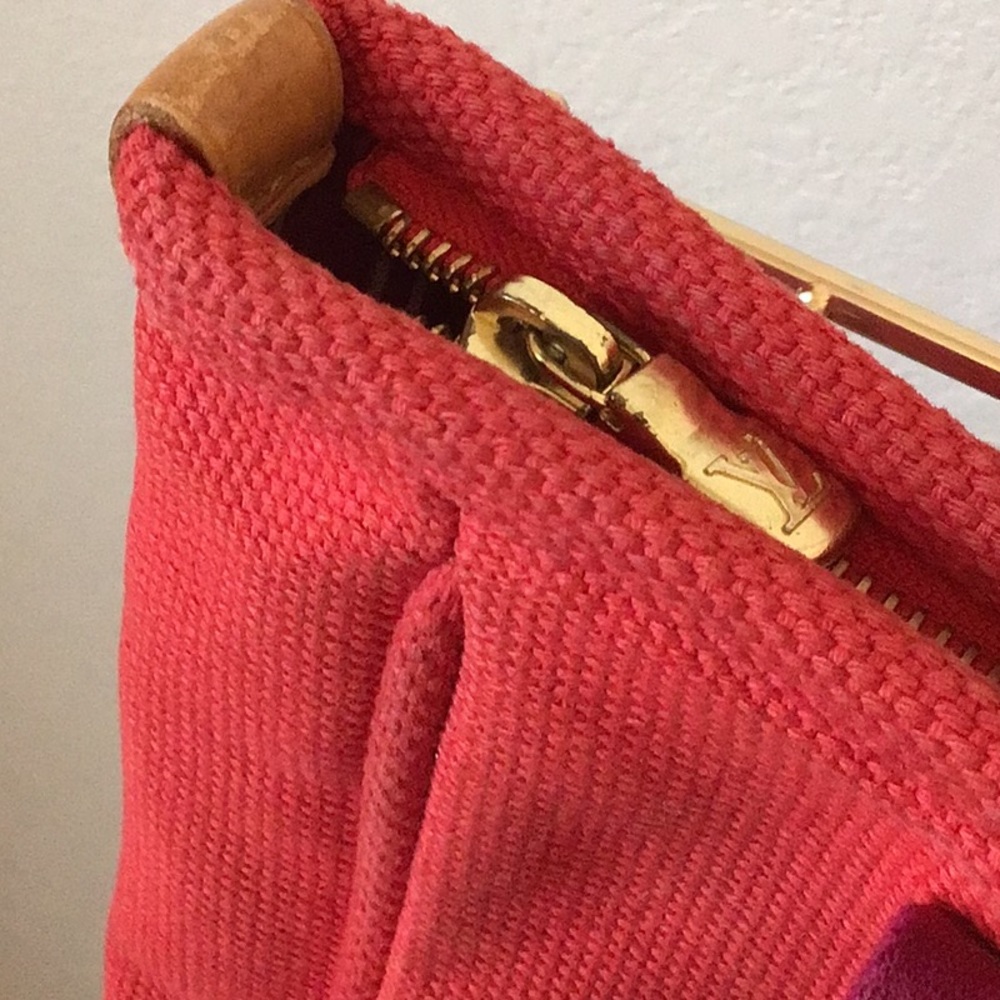 Red Louis Vuitton Cabas Antigua Bag - Picture 5 of 14